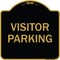Signmission Designer Series Sign-Visitor Parking, Black & Gold Heavy-Gauge Aluminum, 18" x 18", BG-1818-9740 A-DES-BG-1818-9740 - alternate 1
